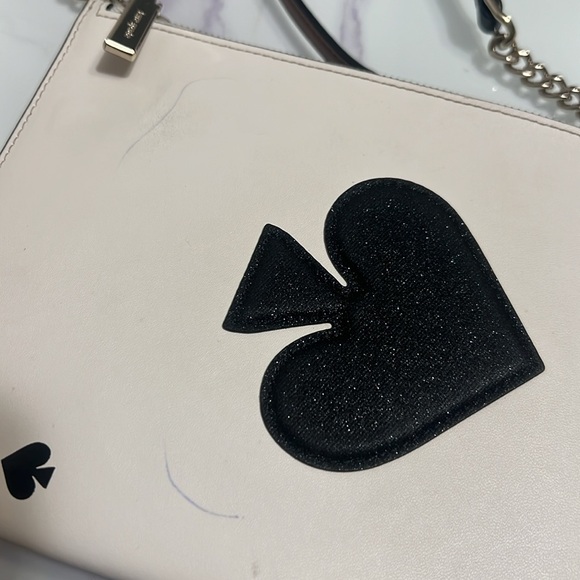 Kate Spade Queen of Ace Crossbody Bag with double zipper- pre loved condition - Picture 3 of 7
